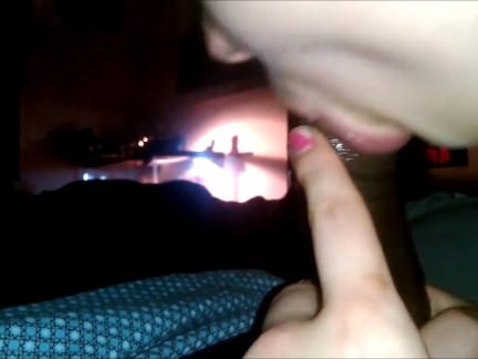 Amateur Milf Sucking a BBC & Swallowing