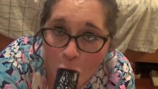 BBW takes first BBC, suck & fuck solo role play! Best dick riding,